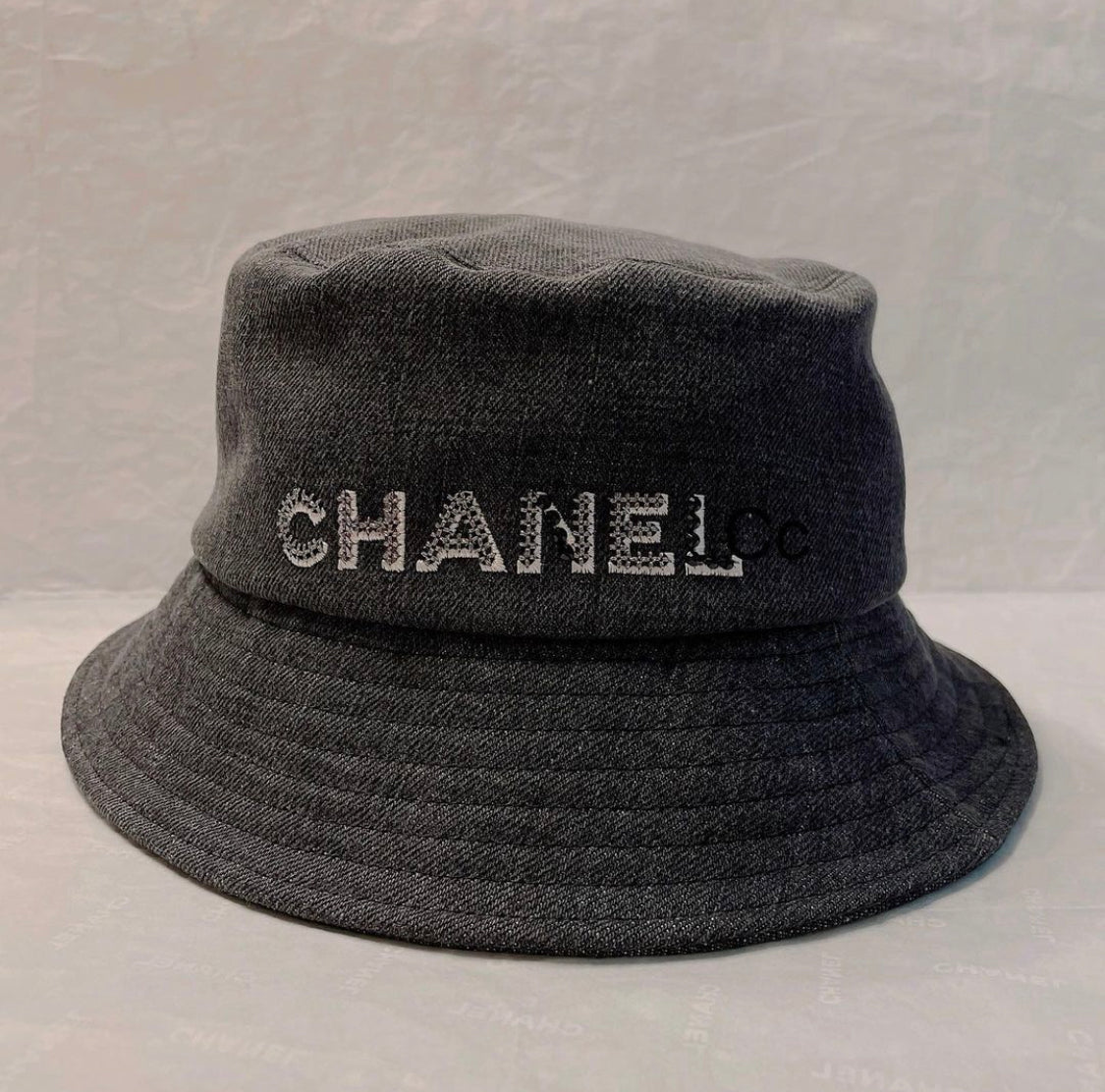 Denim chanel best sale bucket hat